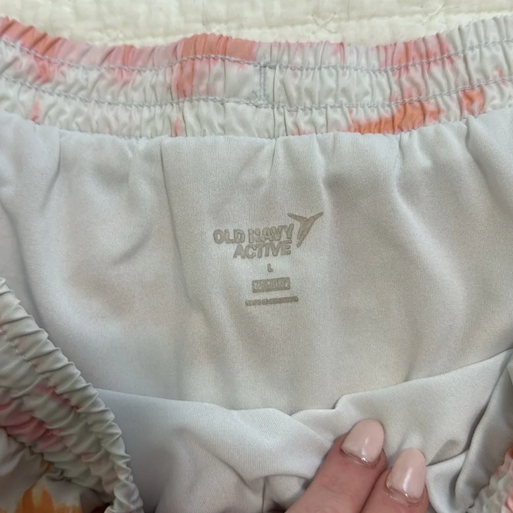 Old Navy Active Tie-Dye Shorts - Orange and Pink
